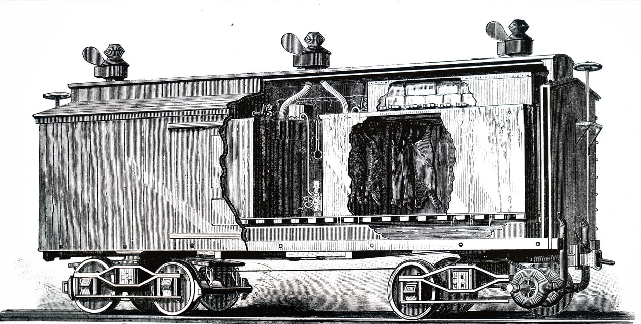 A Refrigerated Railroad Car by Unbekannt