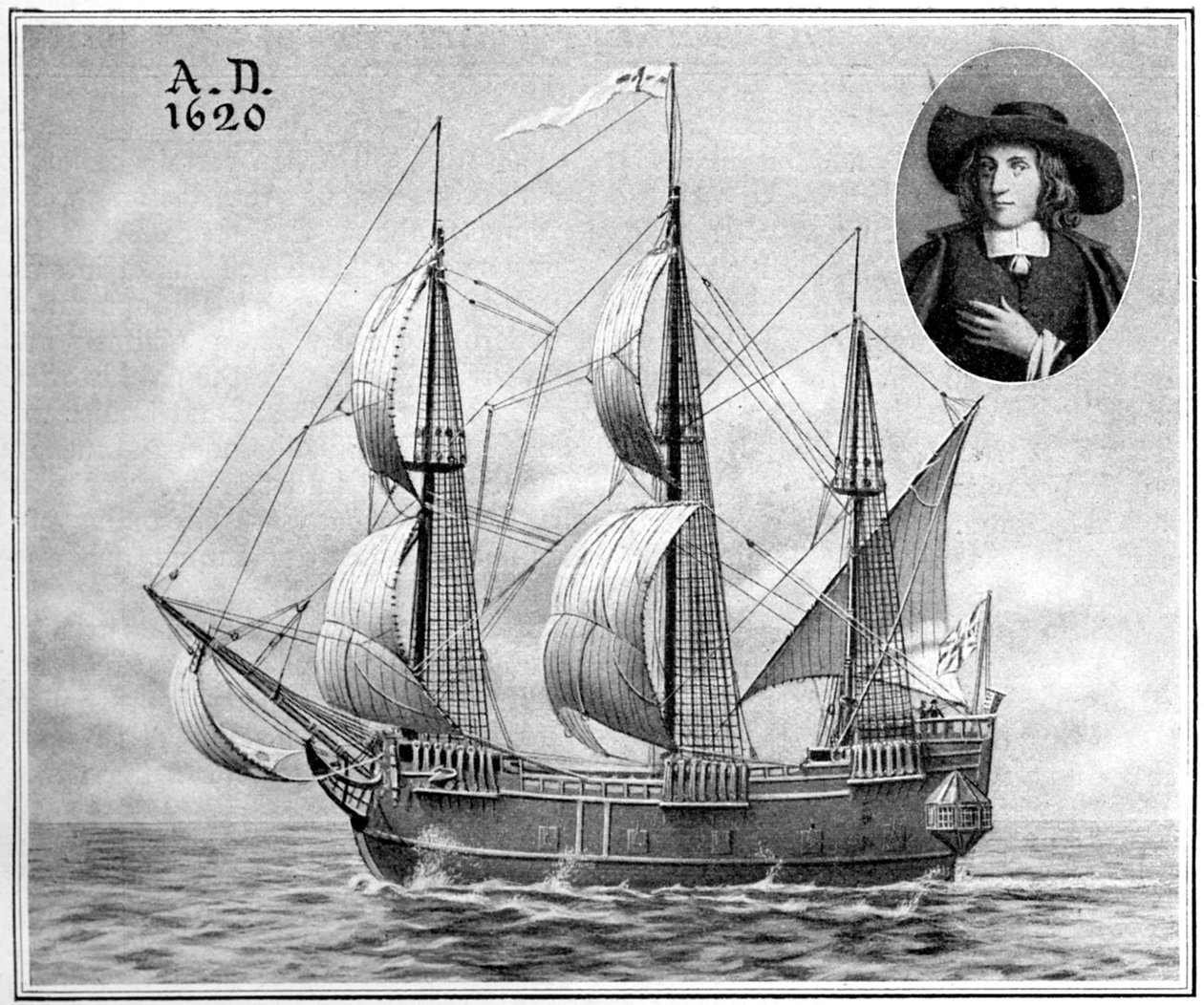 A Representation of the Mayflower by Unbekannt