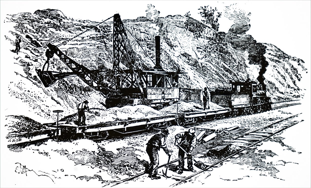 A Steam Excavator by Unbekannt