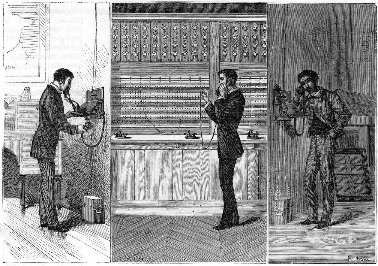 Ader telephone system, 1881 by Unbekannt