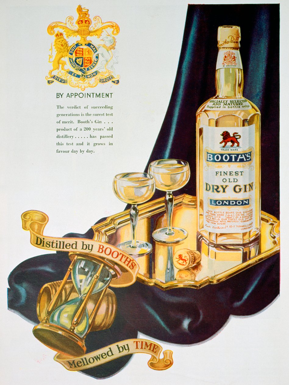 Advert for Booths gin, 1935 by Unbekannt