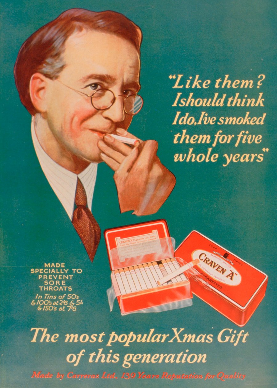 Advert for Craven A Cigarettes, 1927 by Unbekannt