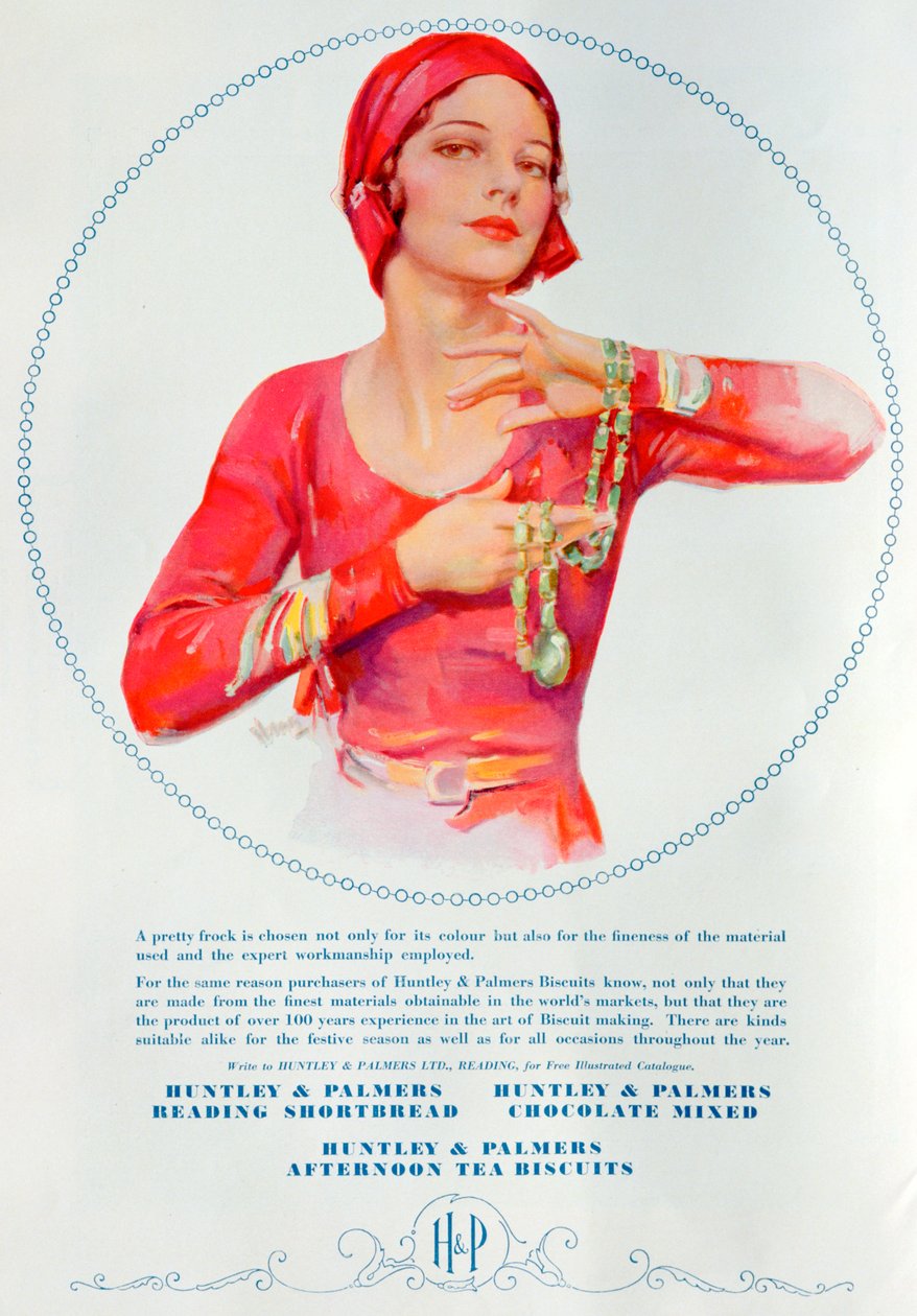 Advert for Huntley and Palmers Biscuits by Unbekannt