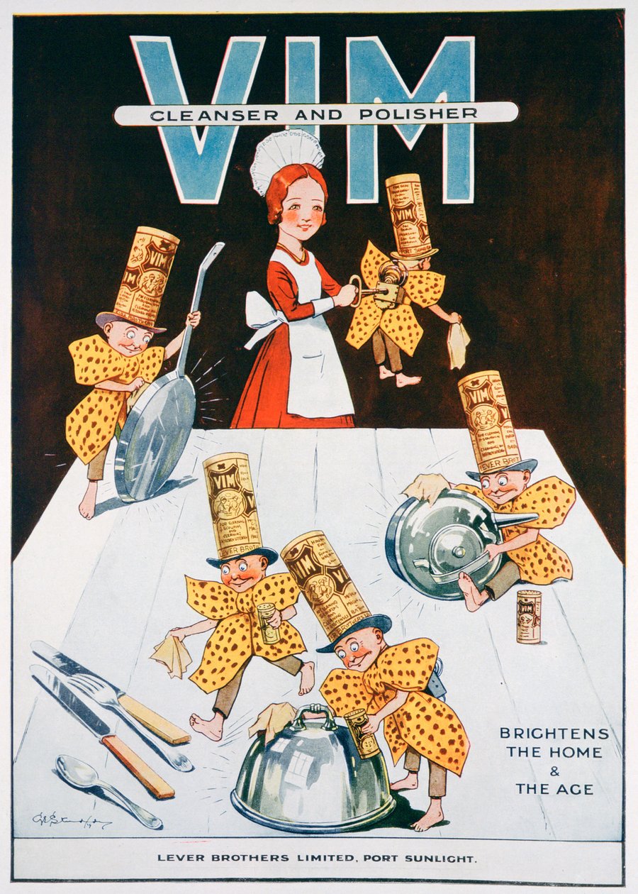 Advert for Vim cleanser and polisher, 1919 by Unbekannt