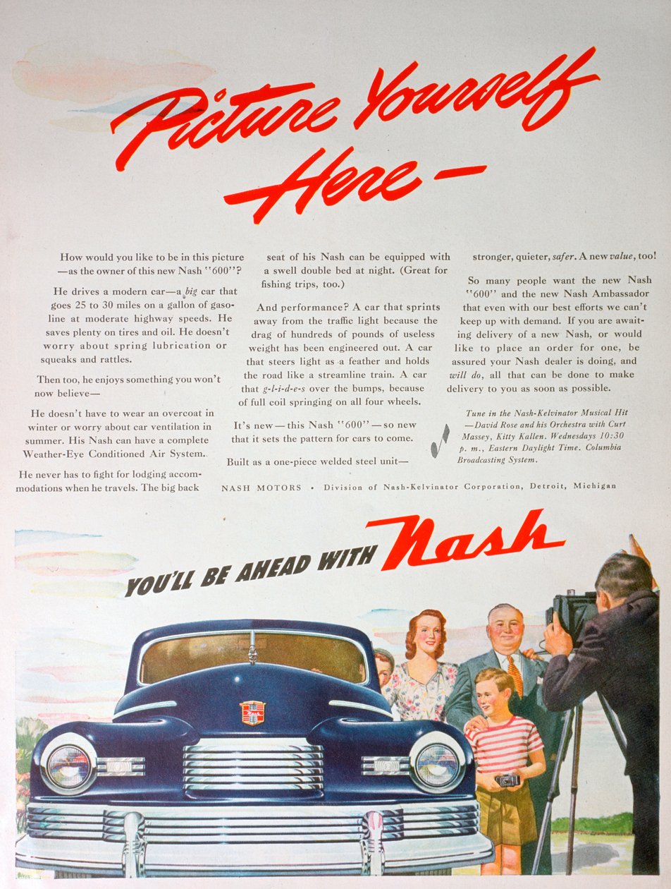 Advert for the Nash 600 car, 1946 by Unbekannt