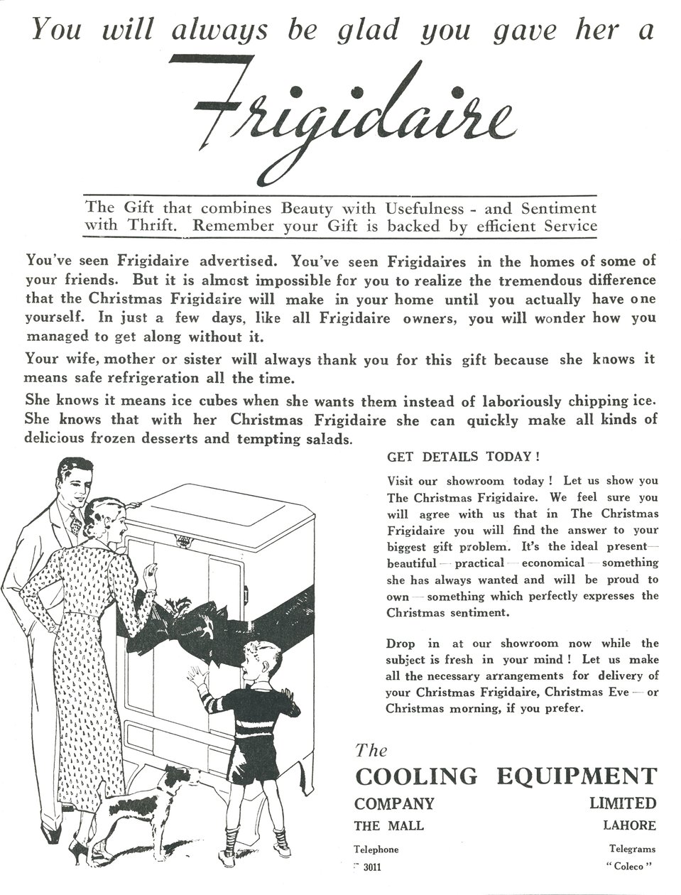 Advertisement for Frigidaire fridges, 1936 by Unbekannt
