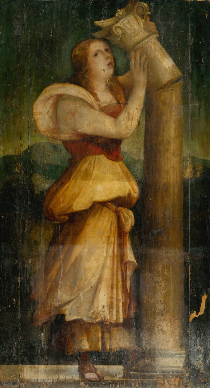 Allegorical Figure of a Woman with a Broken Column by Unbekannt