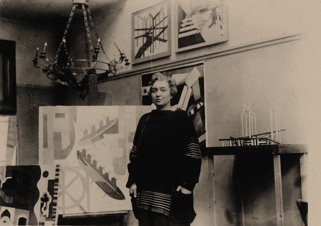 Alexandra Exter in her Paris studio by Unbekannt