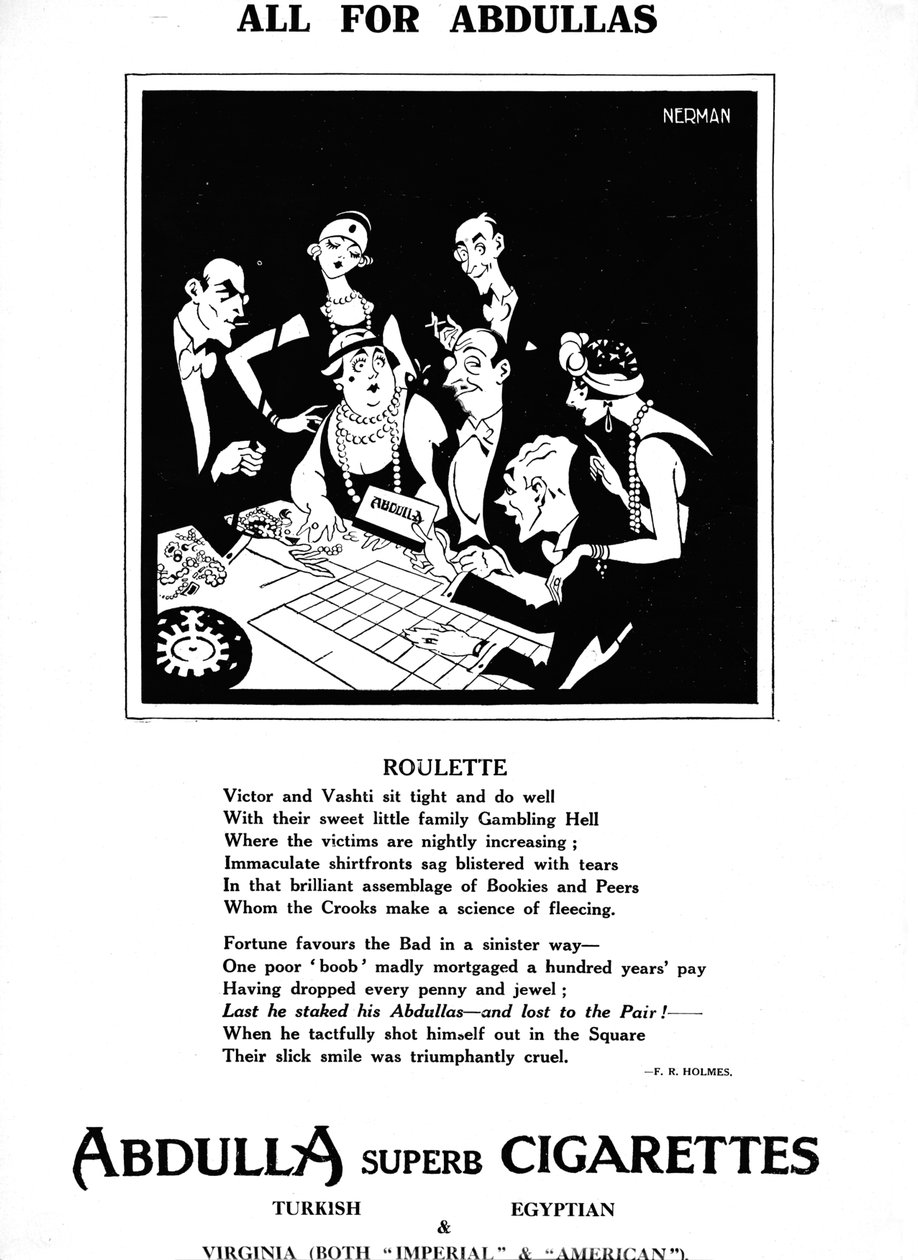 All for Abdullas - Roulette, 1927 by Unbekannt