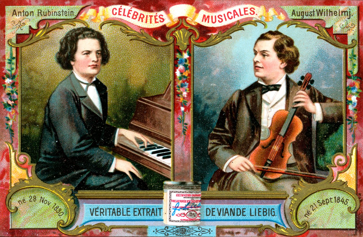 Anton Rubinstein and August Wilhelmj by Unbekannt