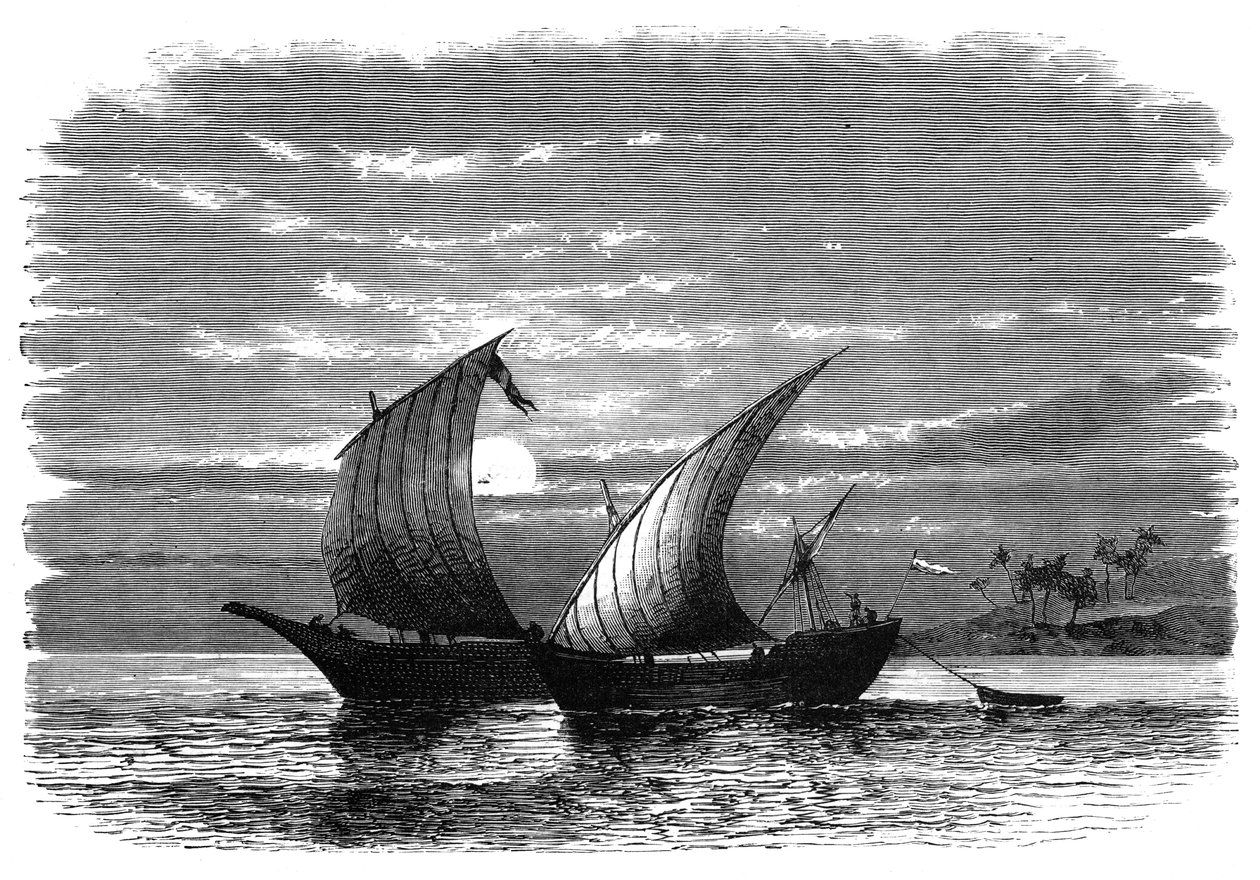 Arab Dhows on the Red Sea, c1890 by Unbekannt