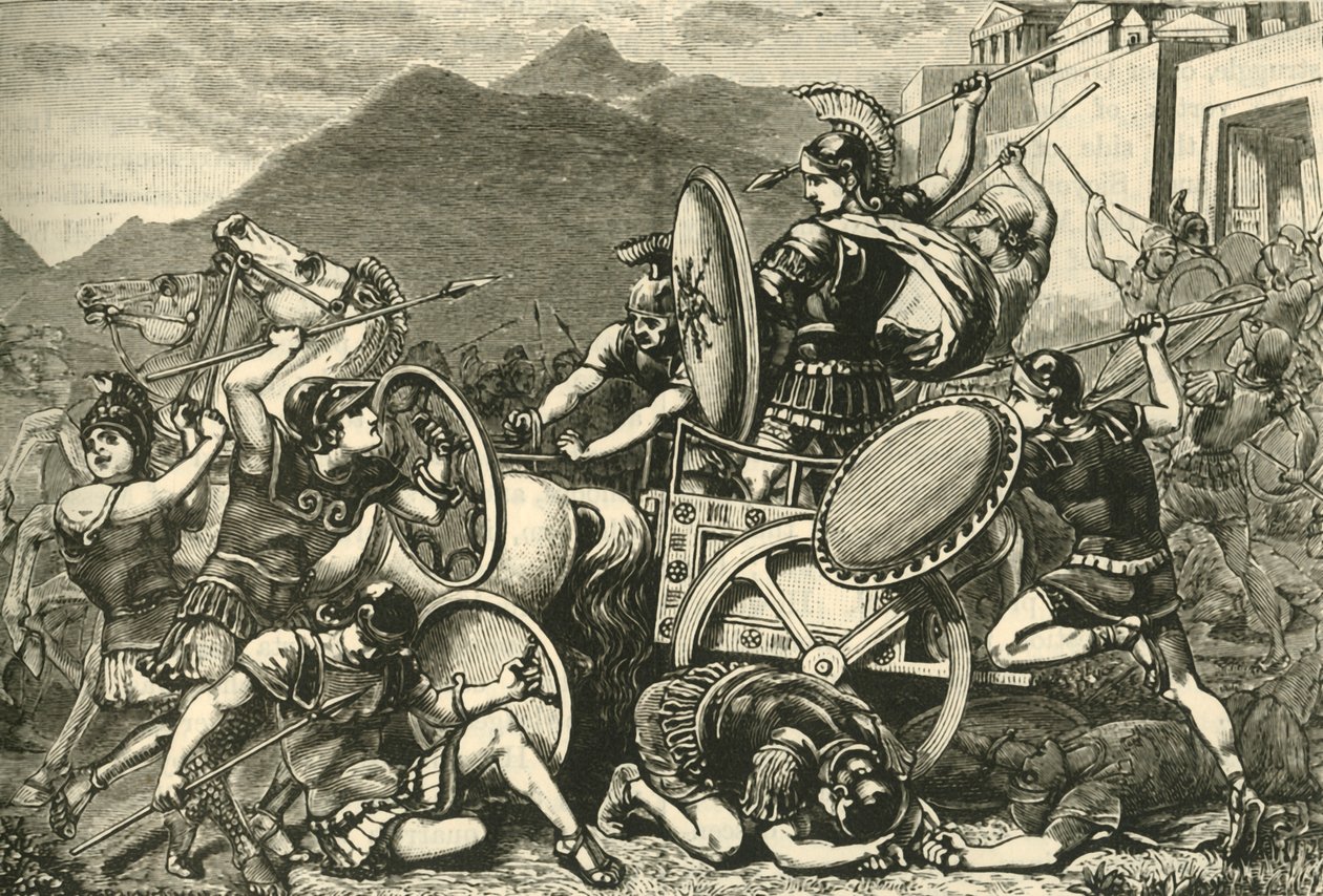 Aristomenes Fighting His Way Out of Eira by Unbekannt