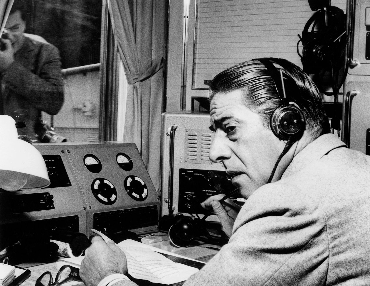 Aristotle Onassis on her yacht by Unbekannt