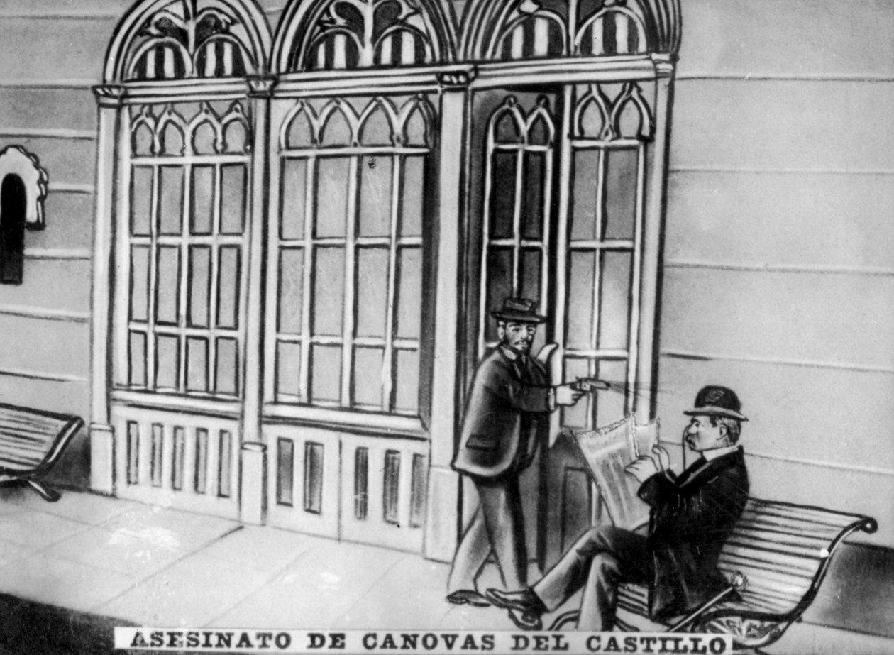 Assassination of Antonio Cánovas del Castillo, 1897 by Unbekannt