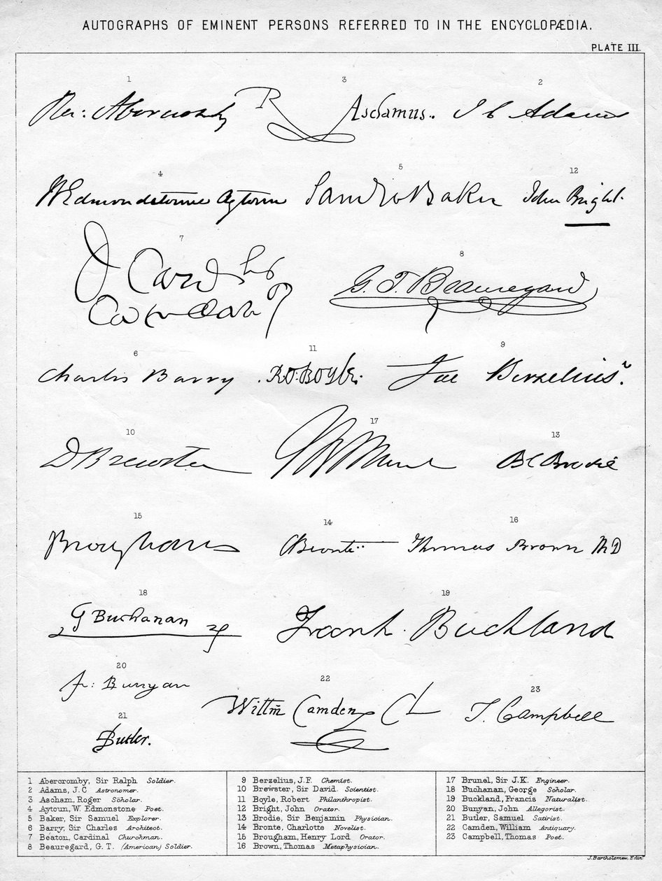 Autographs of Eminent Persons by Unbekannt