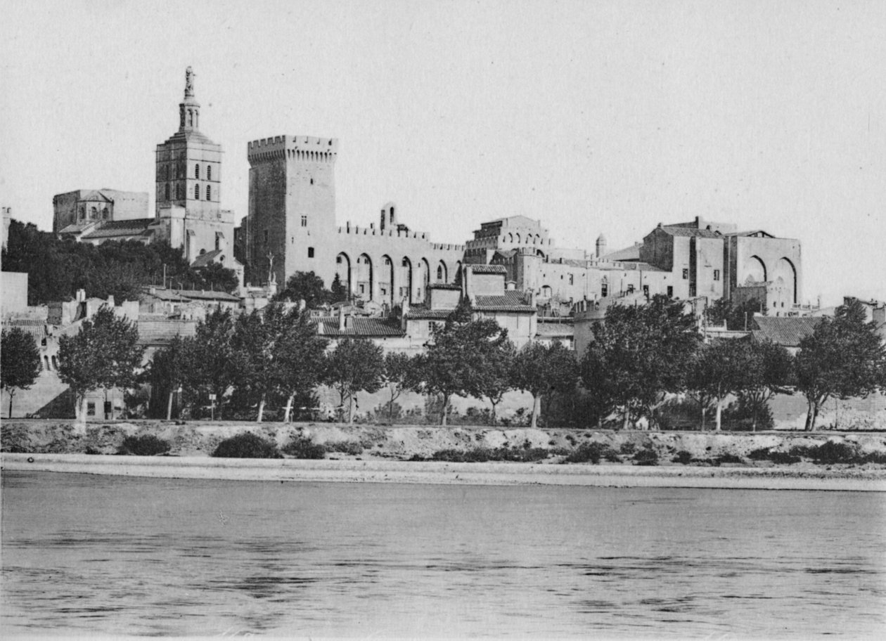 Avignon - The Rhone and Popes Palace by Unbekannt