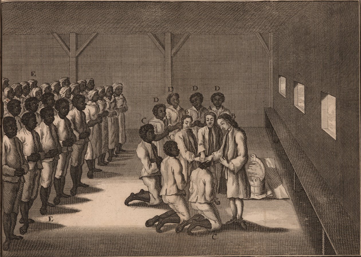 Baptism of black slaves by Unbekannt