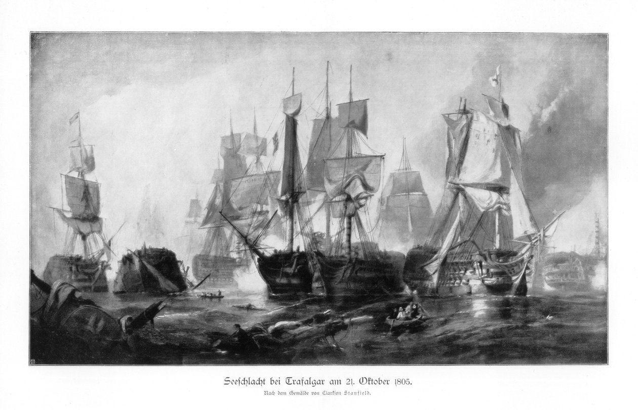 Battle of Trafalgar, 21 October 1805 by Unbekannt