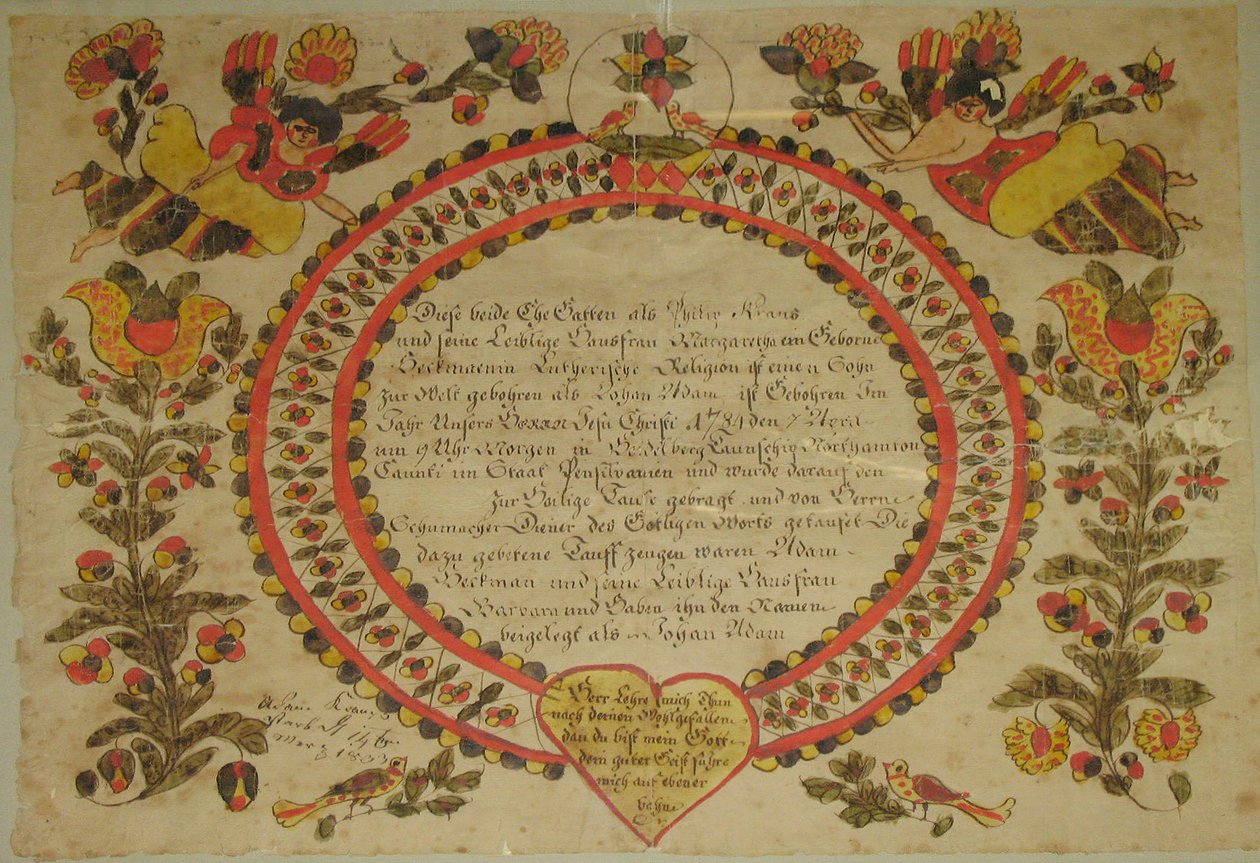 Birth and Baptismal Certificate by Unbekannt