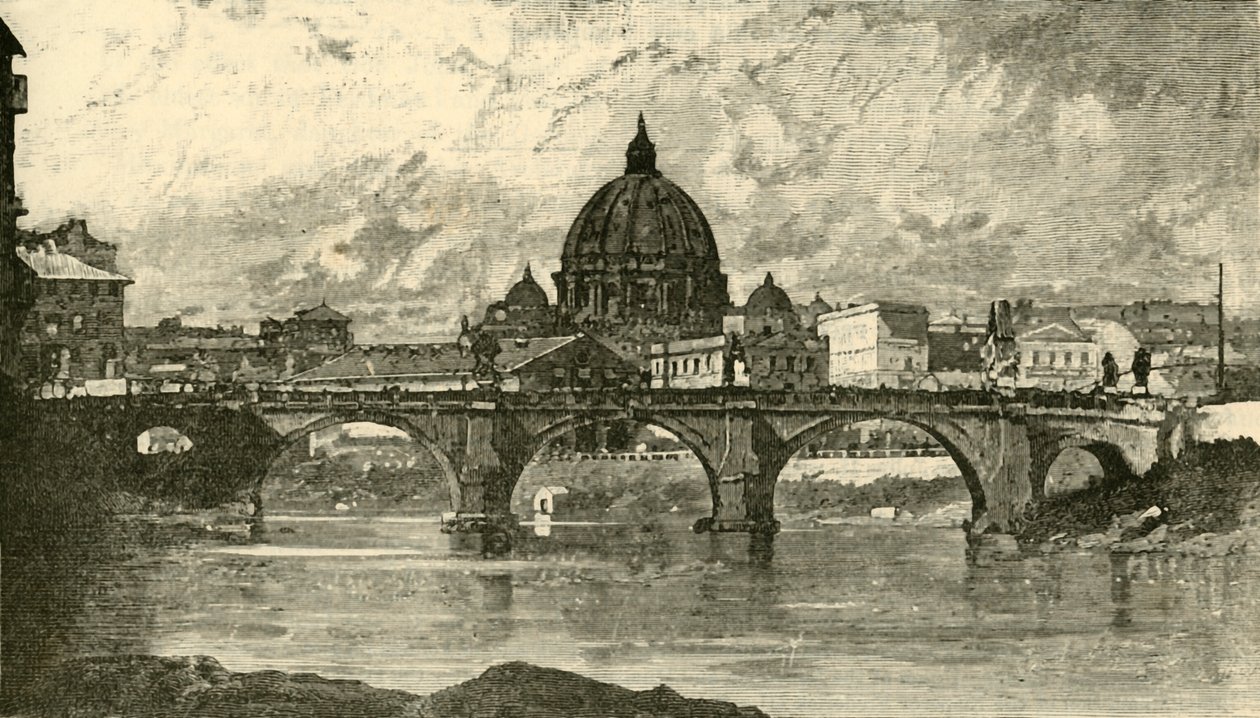 Bridge of St. Angelo, Rome by Unbekannt