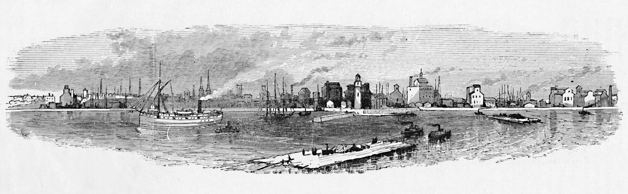 Buffalo Harbor from the Breakwater, 1883 by Unbekannt