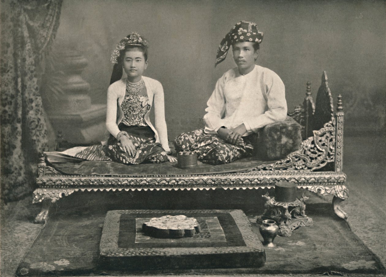 Burmese Prince and Princess by Unbekannt