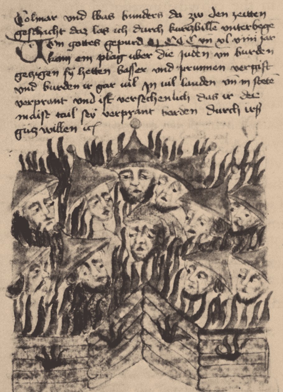 Burning and Killing of Jews in Prague by Unbekannt