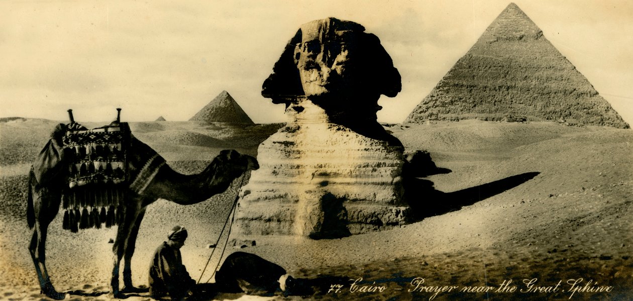 Cairo - Prayer Near the Great Sphinx by Unbekannt
