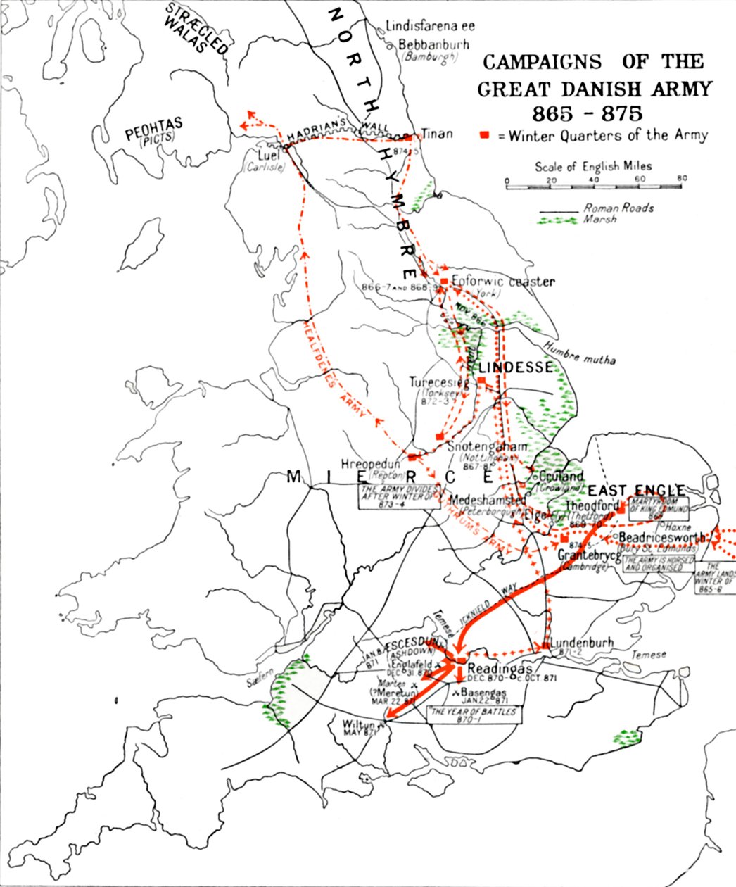 Campaigns of the Great Danish Army 865-875 by Unbekannt