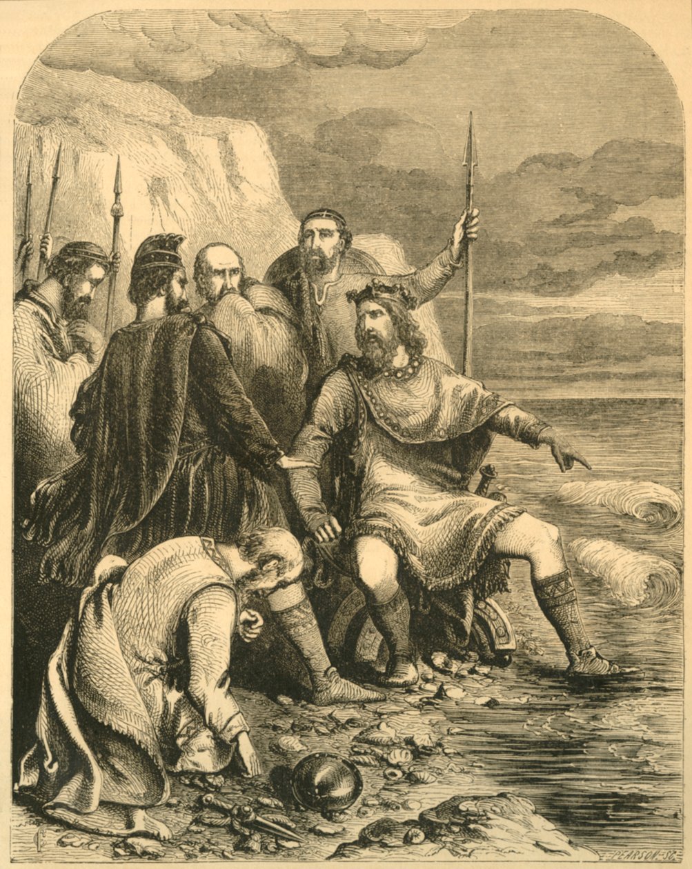 Canute Reproving the Flattery of his Courtiers by Unbekannt