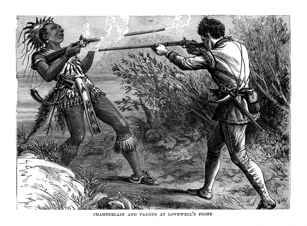 Chamberlain and Paugus at Lovewells Fight by Unbekannt