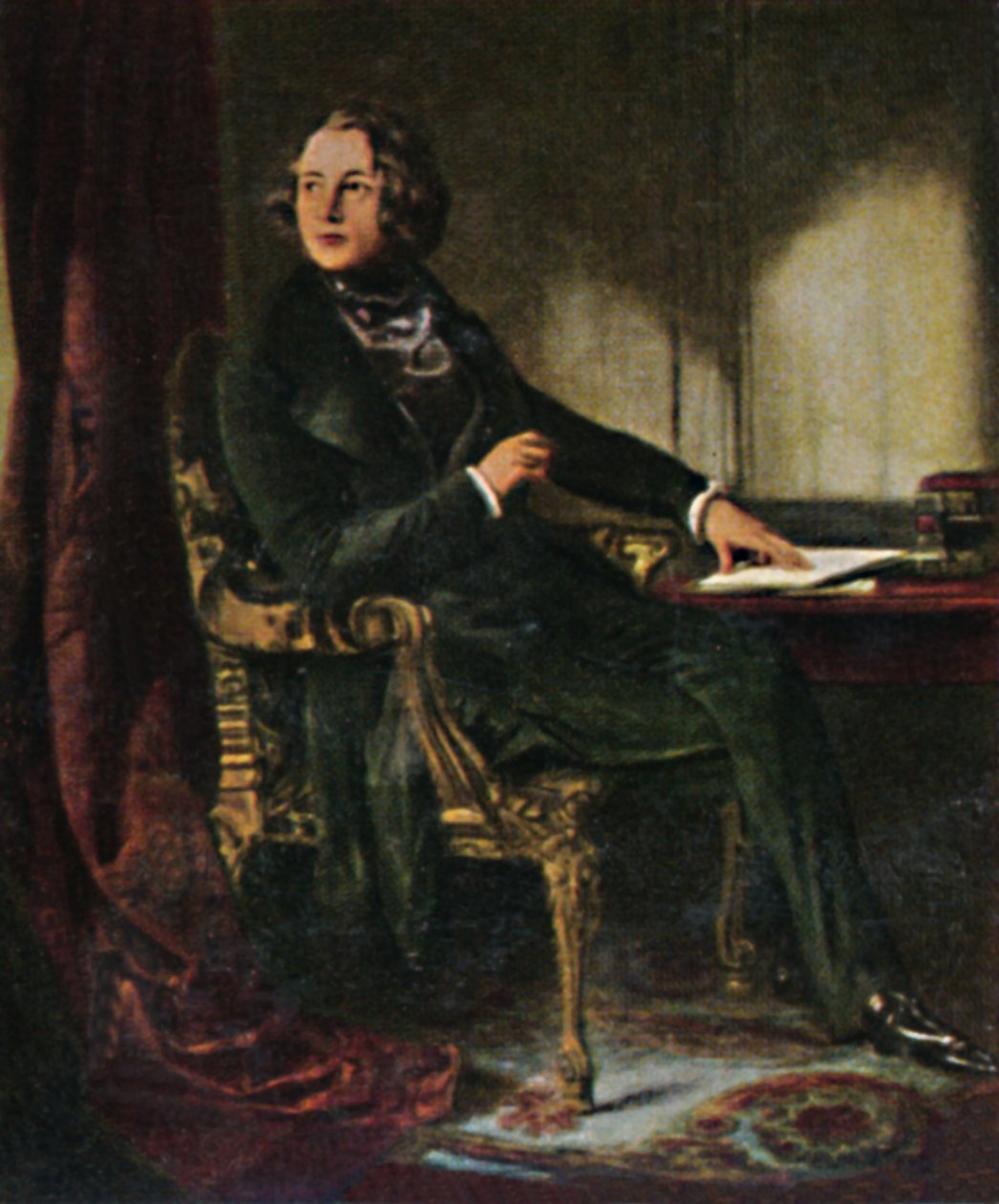 Charles Dickens 1812-1870 - Painting by Maclise by Unbekannt