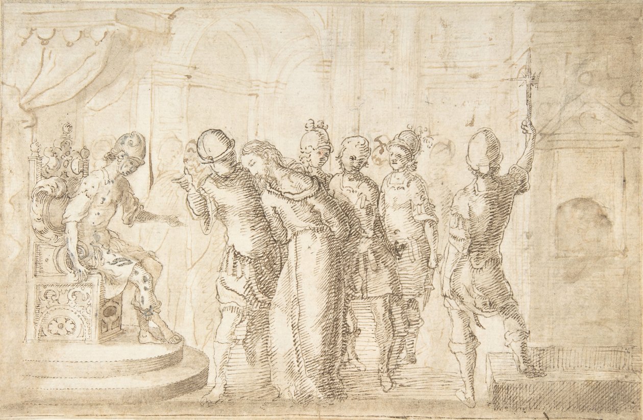 Christ Brought Before Pontius Pilate by Unbekannt