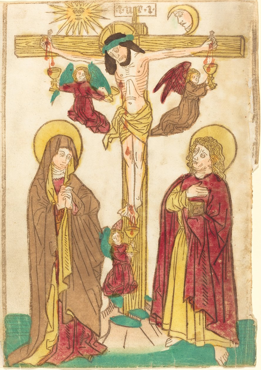 Christ on the Cross with Angels by Unbekannt