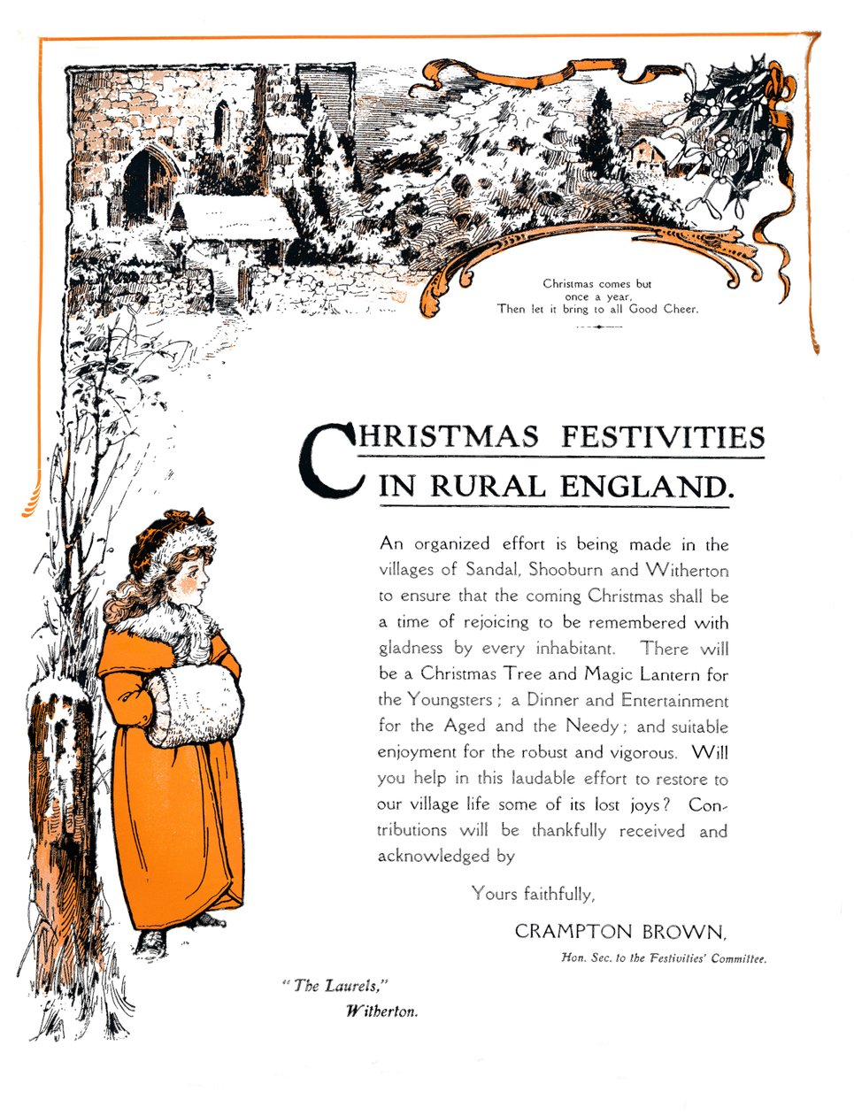Christmas Festivities in Rural England by Unbekannt