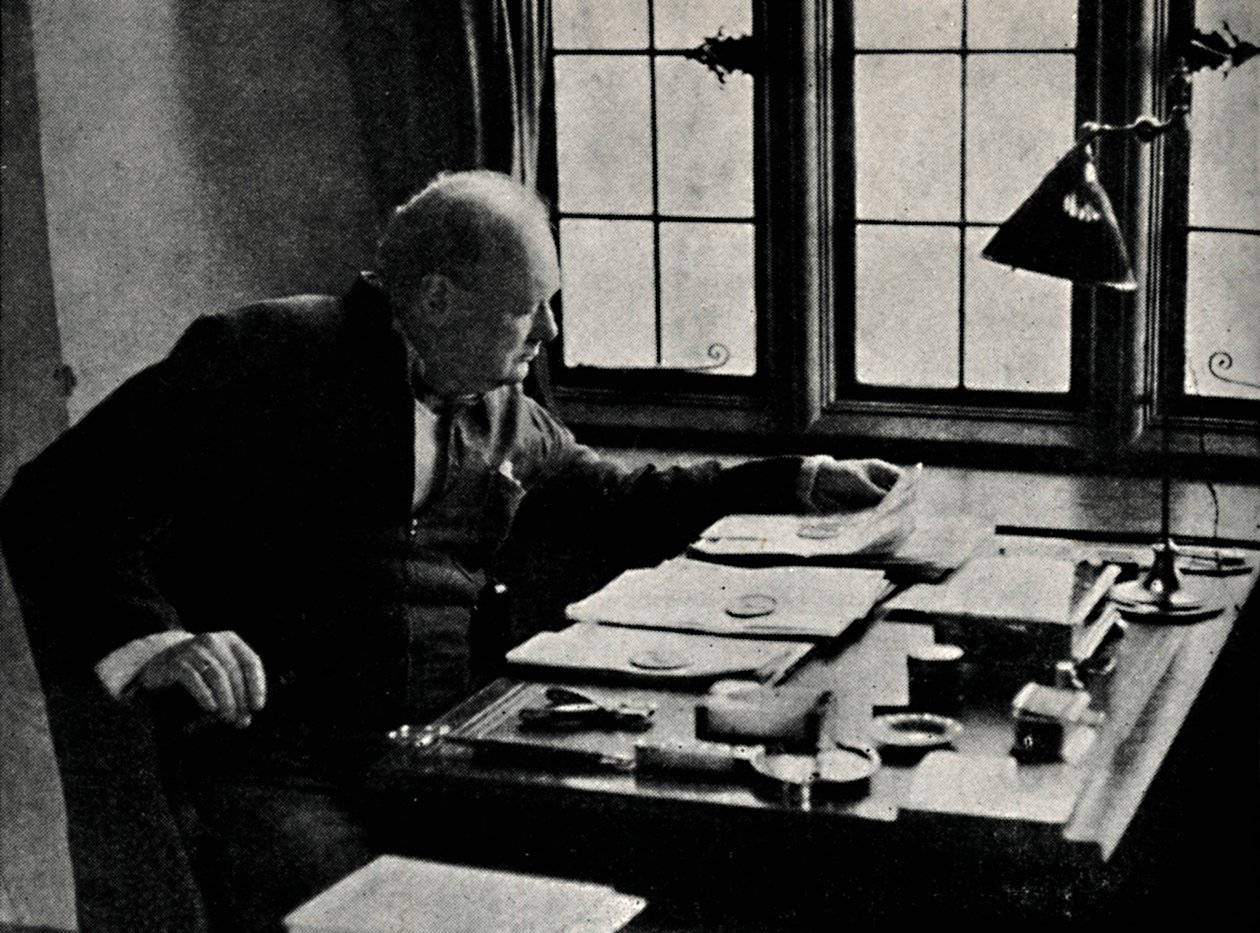 Churchill at Work by Unbekannt