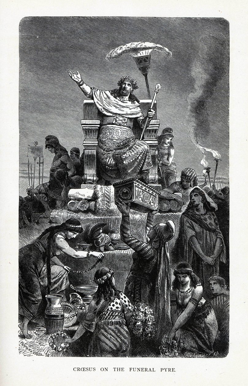 Croesus on the Funeral Pyre by Unbekannt