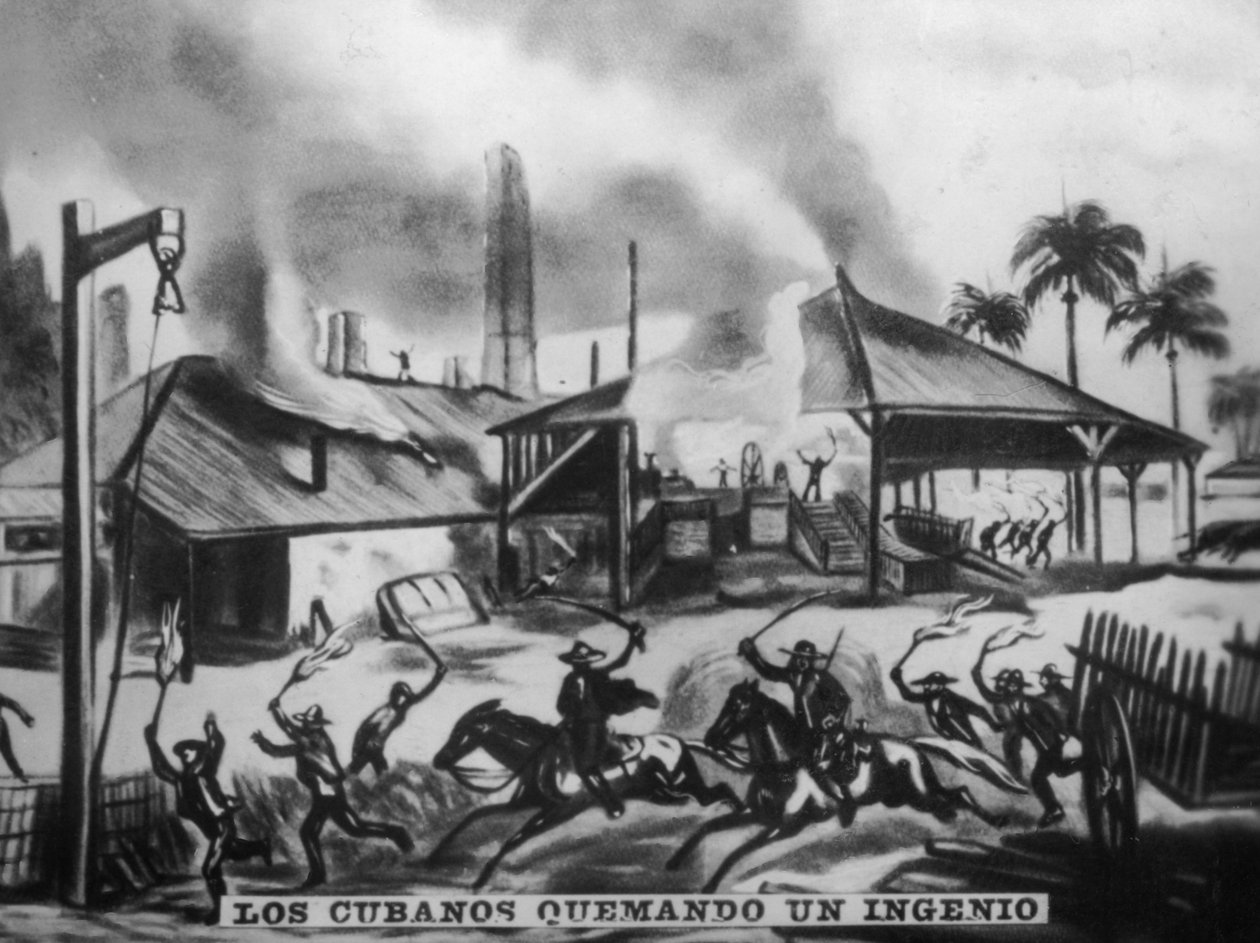 Cubans Burning Refineries by Unbekannt