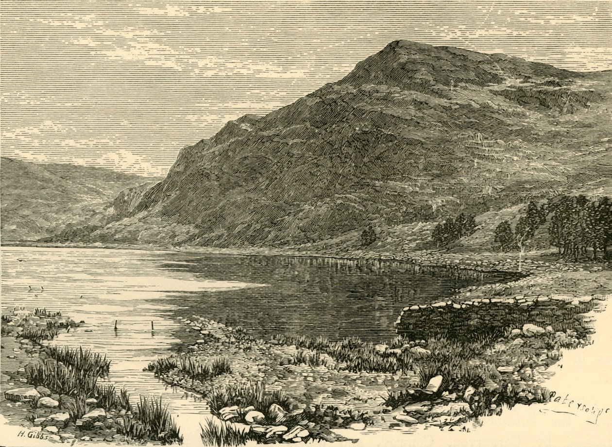 Cwm Buchan Lake and Craig-Y-Saith, 1898 by Unbekannt