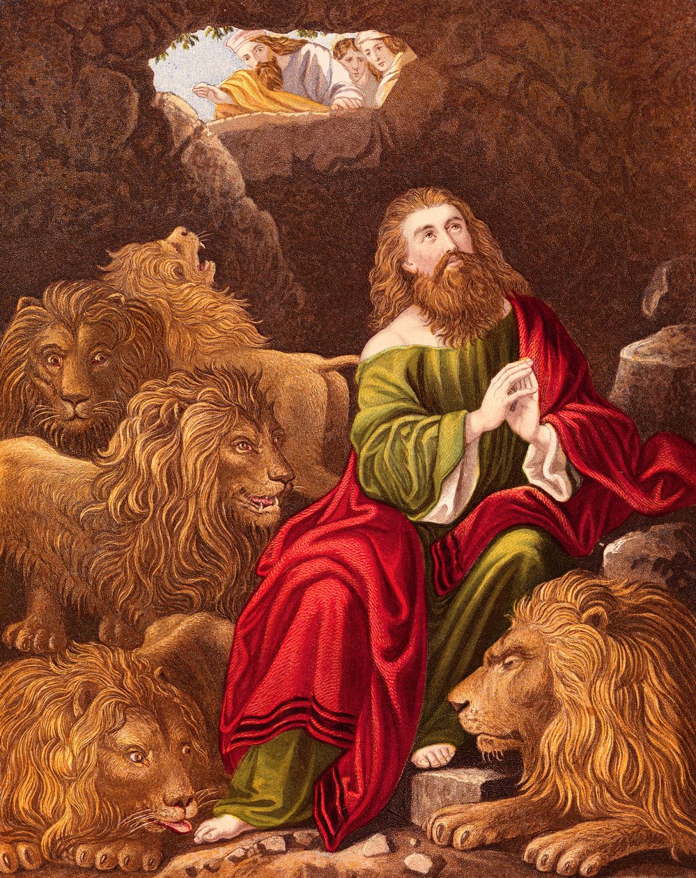 Daniel in the Lions Den by Unbekannt