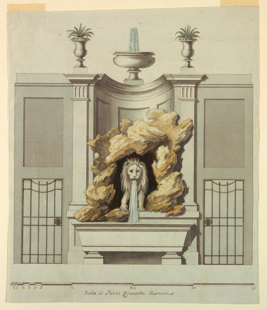 Design for a Wall Fountain by Unbekannt