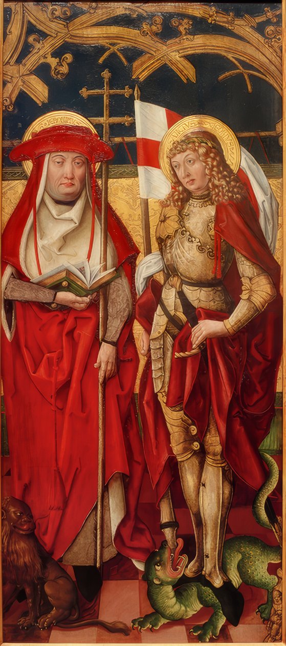 Saints Jerome and George by Unbekannt