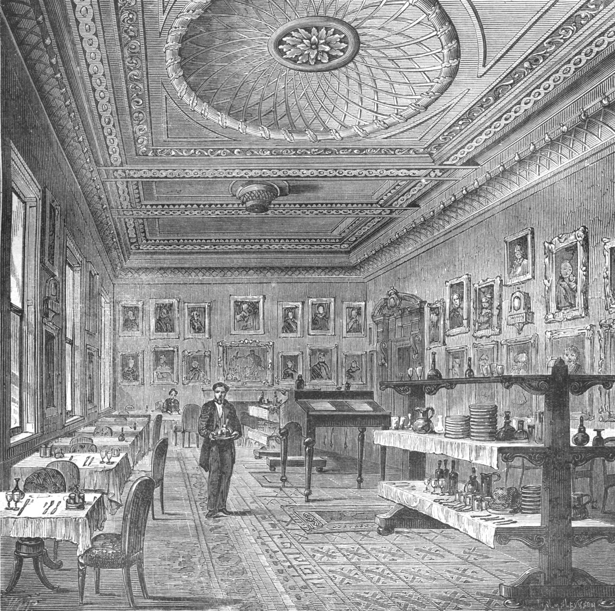 Dining Room of the Garrick Club by Unbekannt