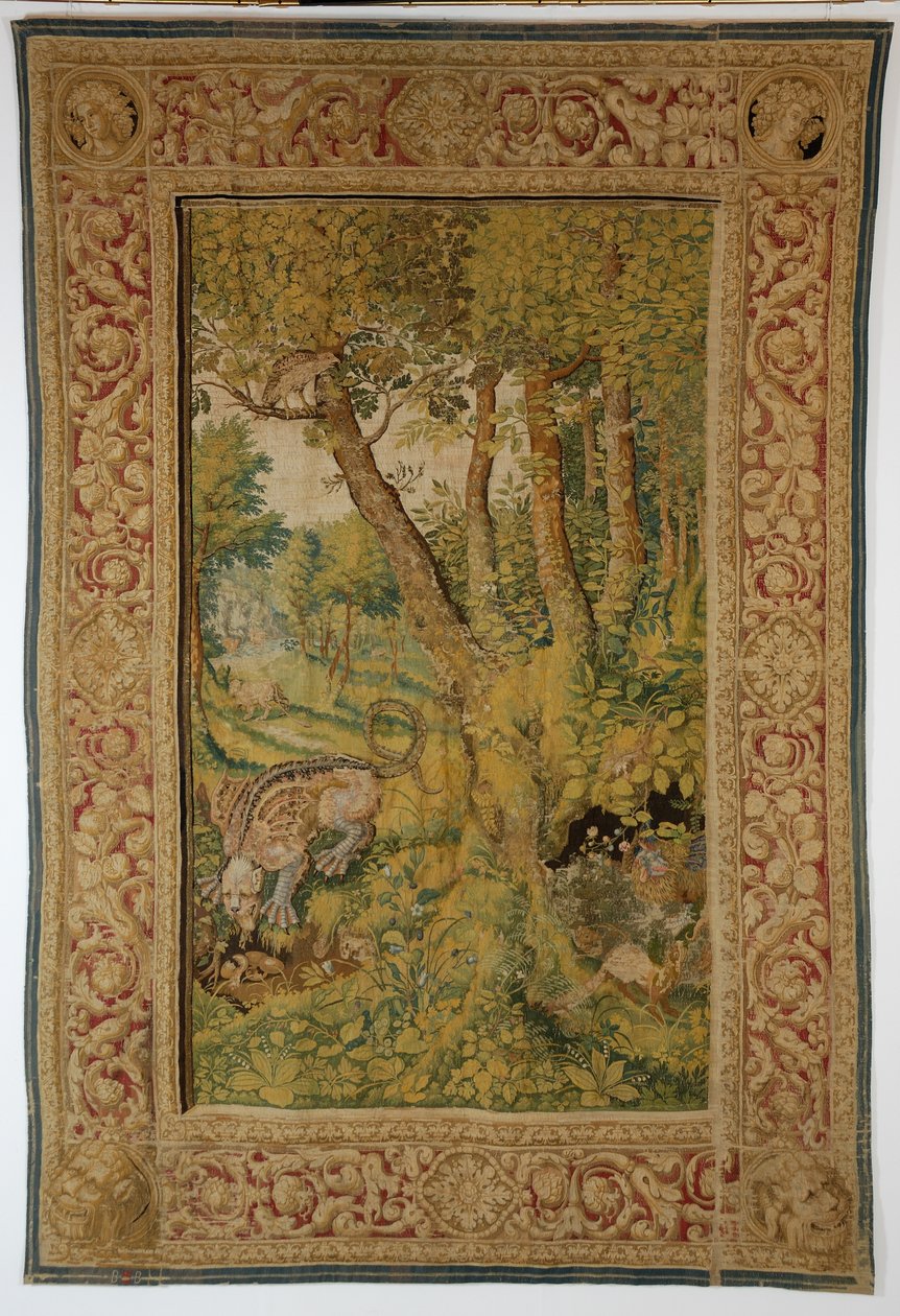 Dragon eating eggs Tapestry by Unbekannt