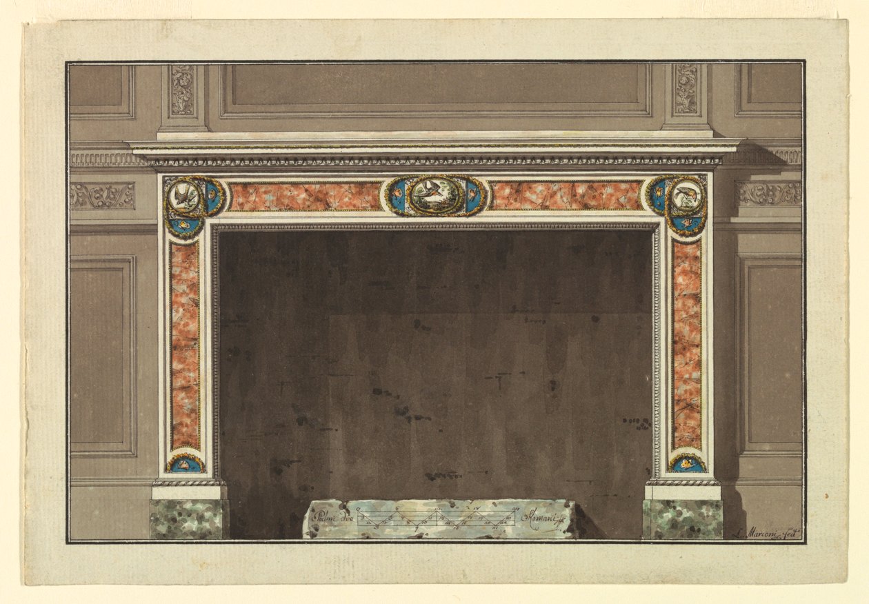 Elevation of a Mantelpiece by Unbekannt