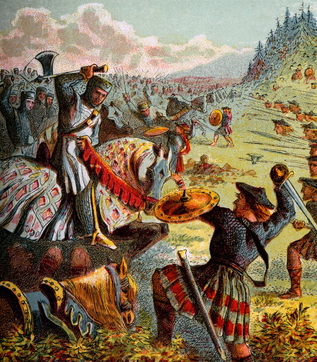 Edward I Attacks Scotland, c1850 by Unbekannt