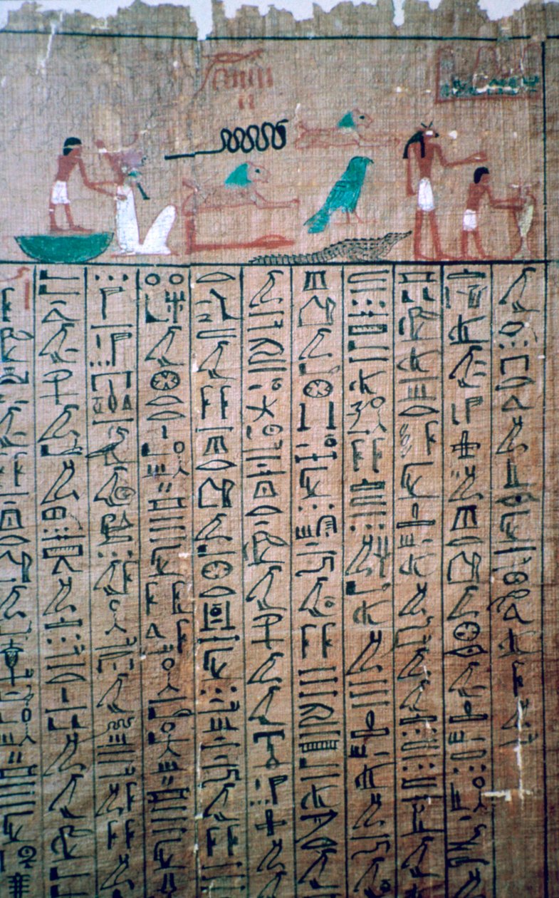 Egyptian hieroglyphs from a Book of the Dead by Unbekannt