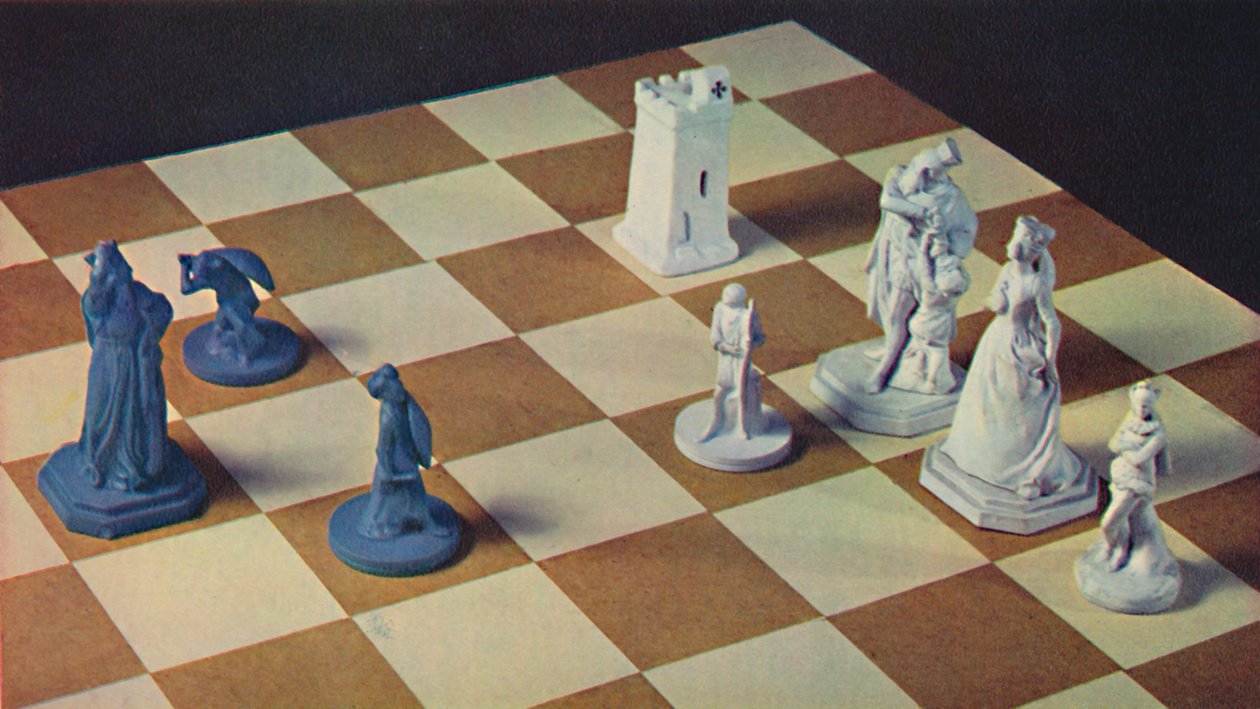 Eighteenth-Century Chessmen in Blue and White Stoneware, 1948 by Unbekannt