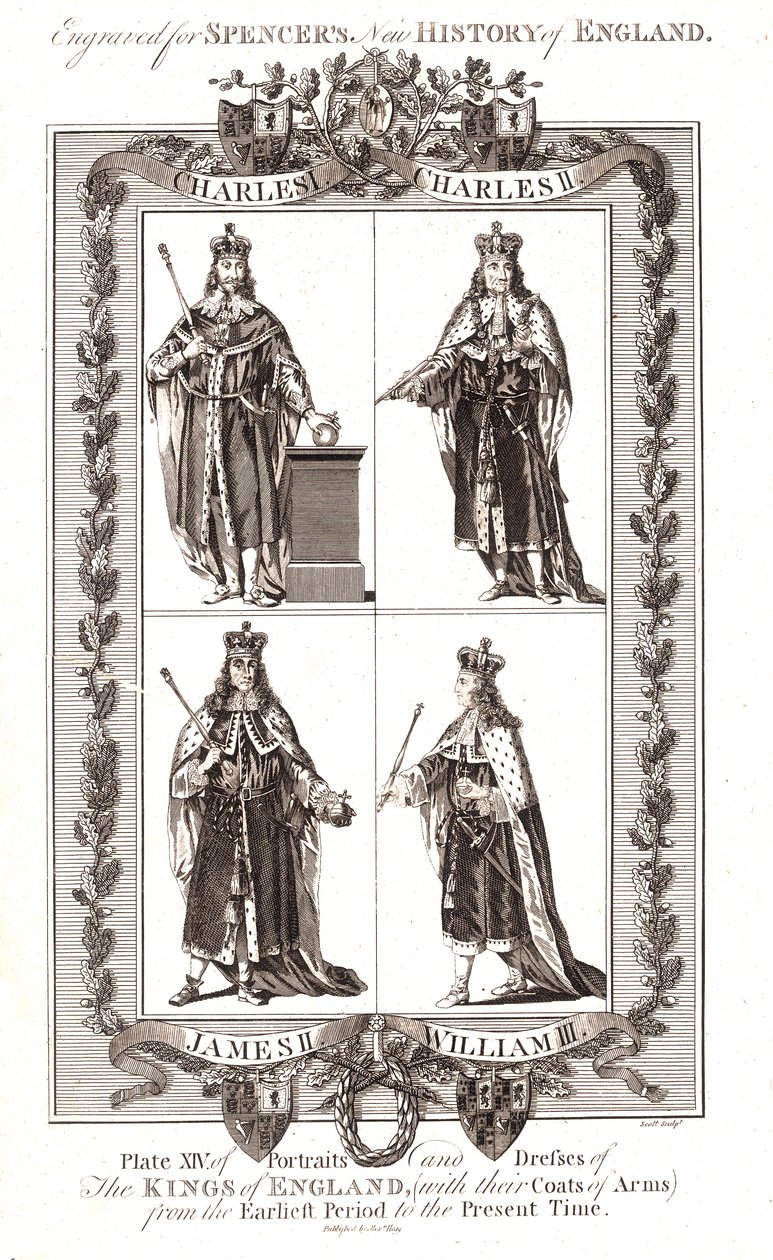 English Kings with Coats of Arms by Unbekannt