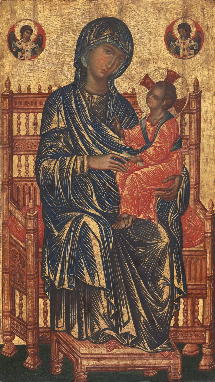 Enthroned Madonna and Child by Unbekannt